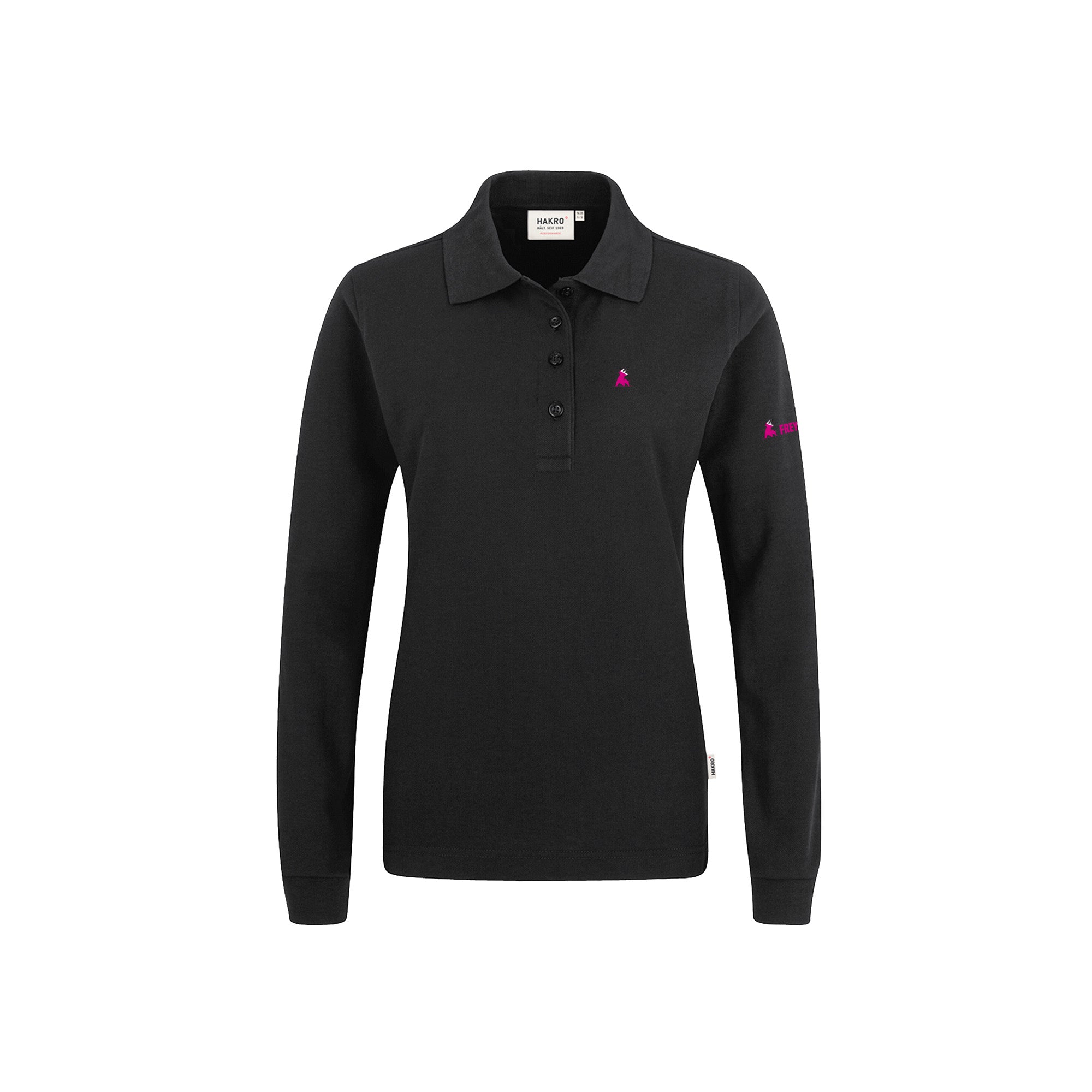 Black long sleeve polo shirt womens online